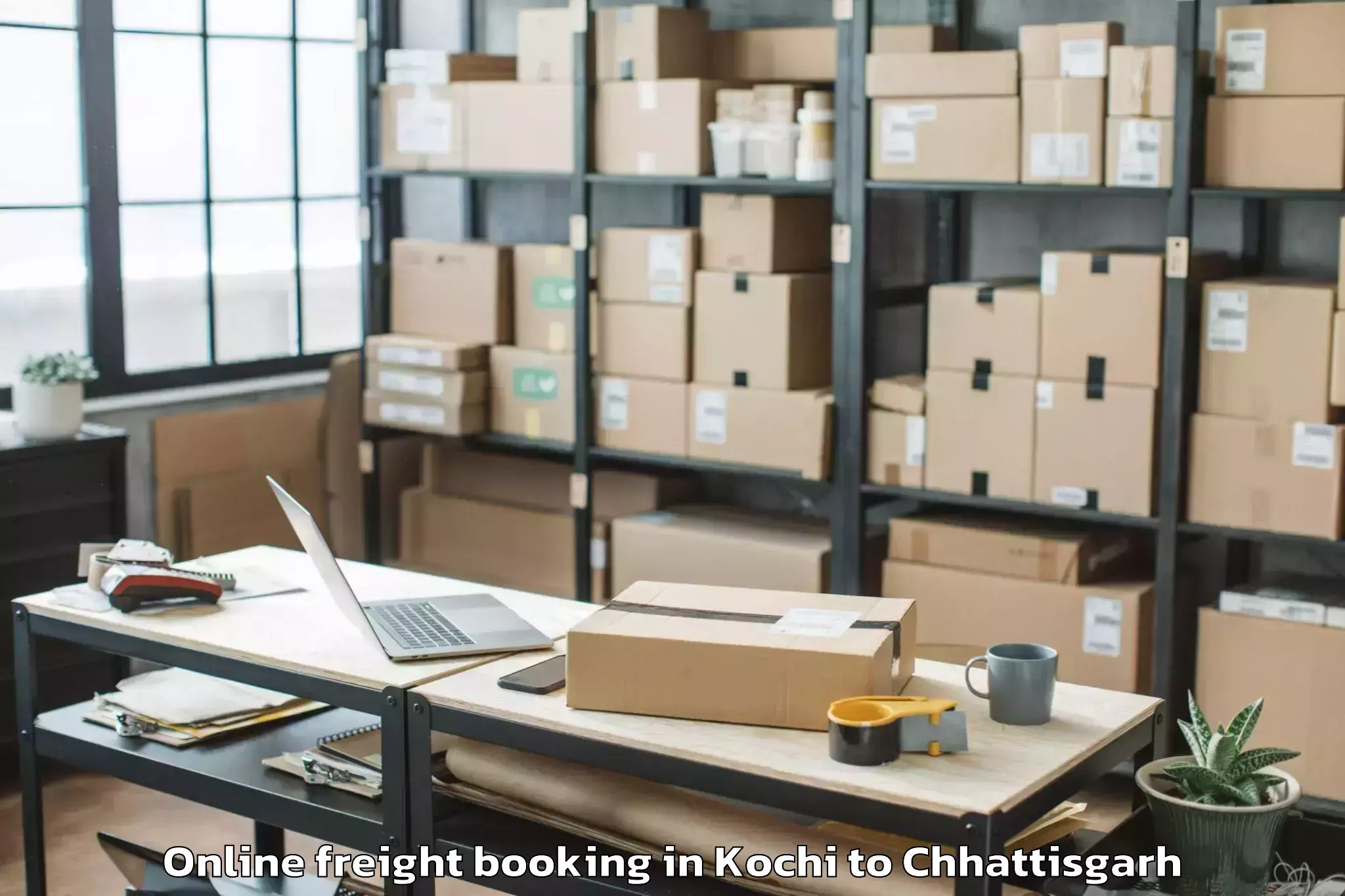 Easy Kochi to Kanker Online Freight Booking Booking